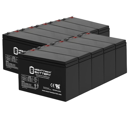 12V 8Ah Battery Replaces Notifier FireWarden-100-2 Rev 3 - 10PK
